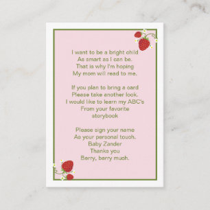 Strawberry Baby Bring a Book Card