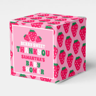 Strawberry Baby Girl Shower Berry Sweet Thank You Favour Box
