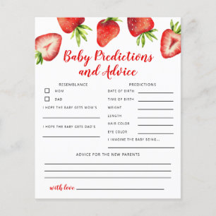 Strawberry Baby Predictions & Advice Card