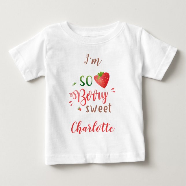 Strawberry baby shirt Berry sweet girl t-shirt (Front)