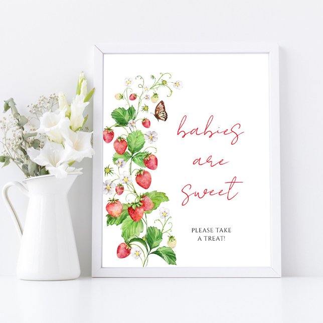Strawberry Baby Shower Babies are sweet  Poster (Creator Uploaded)