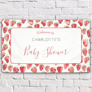Strawberry Baby Shower Banner
