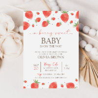 Strawberry Baby Shower | Berry Sweet Invitation