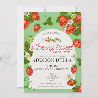 Strawberry Baby Shower | Berry Sweet Invitation