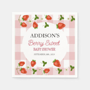 Strawberry Baby Shower Berry Sweet Napkin