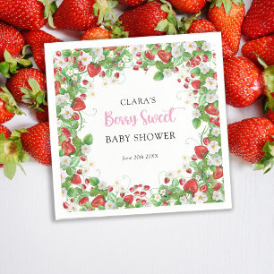 Strawberry Baby Shower Berry Sweet Napkins