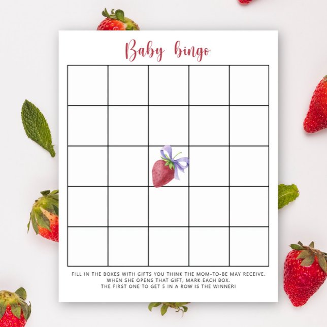 Strawberry - Baby shower bingo game (Creator Uploaded)