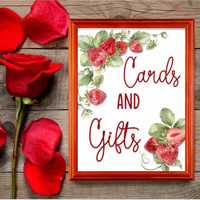 Strawberry | Baby Shower Cards & Gifts Sign (Creator Uploaded)