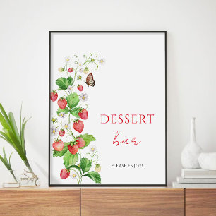 Strawberry Baby Shower Dessert bar  Poster