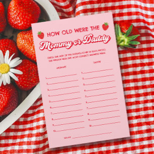Strawberry Baby Shower Game Guess Age Mummy Daddy 