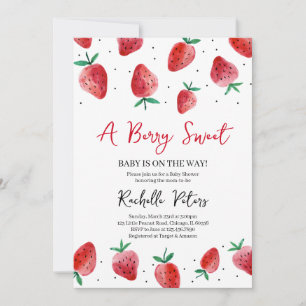 Strawberry Baby Shower Invitation