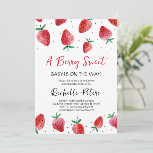 Strawberry Baby Shower Invitation