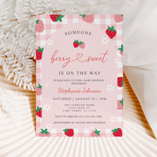 Strawberry Baby Shower Invitation