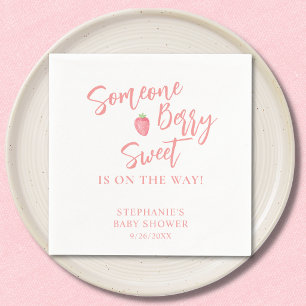 Strawberry Baby Shower Napkin