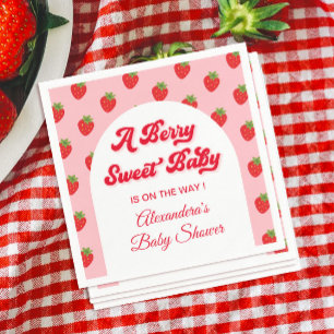 Strawberry Baby Shower  Napkin