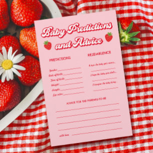 Strawberry Baby Shower Predictions Game