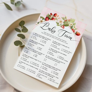 Strawberry Baby trivia baby shower game