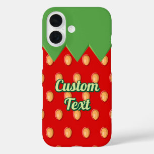 Strawberry Background Pattern iPhone 16 Case