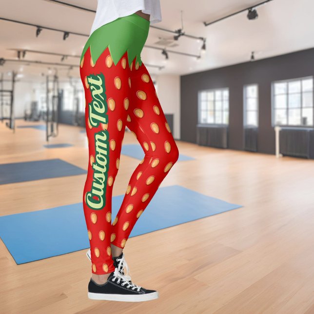 Strawberry Background Pattern Leggings (Creator Uploaded)