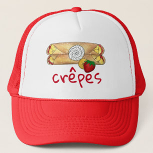Strawberry Banana Crêpe Pancake French Food Crepes Trucker Hat