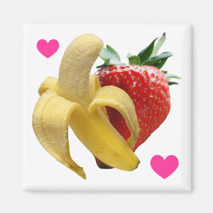 Strawberry Banana Love Magnet