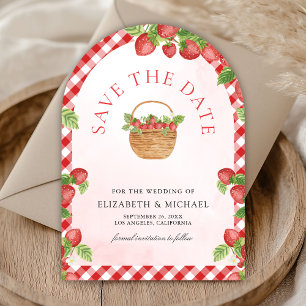Strawberry Basket Berry Sweet Arch Wedding Save The Date