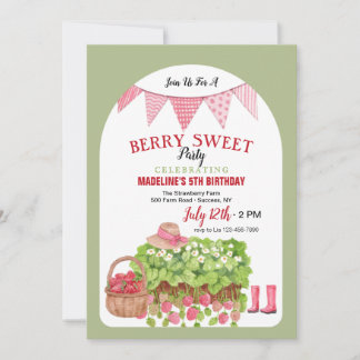 Strawberry Basket Invitation