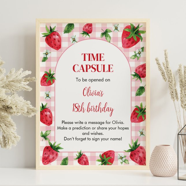 Strawberry Berry Birthday Time Capsule Poster  (Creator Uploaded)
