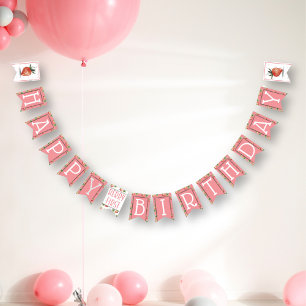 Strawberry Berry First Birthday  Bunting