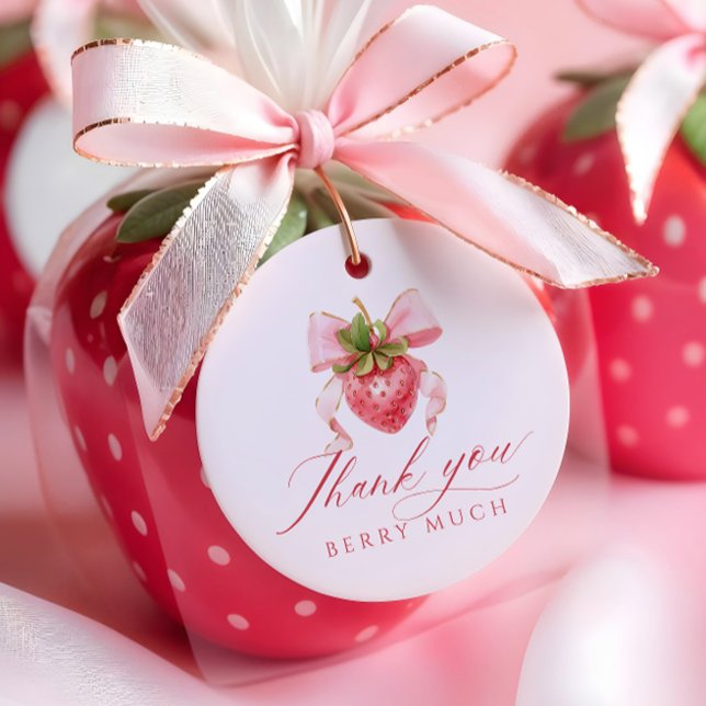 Strawberry Berry First Birthday Favour Tags (Creator Uploaded)