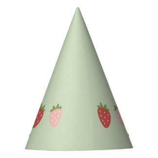 Strawberry Berry First Birthday Party Hat