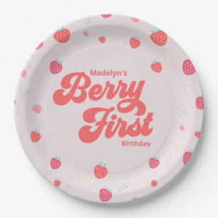 Strawberry Berry First Birthday Summer Napkins Paper Plate