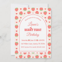 Strawberry Berry First Girl’s 1st Birthday Party