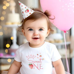 Strawberry Berry First Party Party Hat