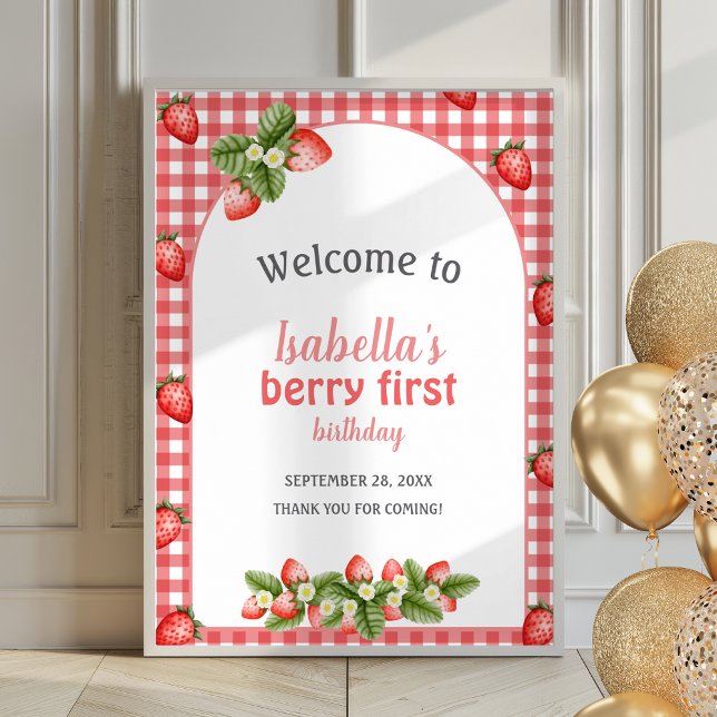 Strawberry Berry First Poster Welcome Sign (Creator Uploaded)