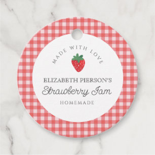 Strawberry Berry Jam Home Custom Favour Tags