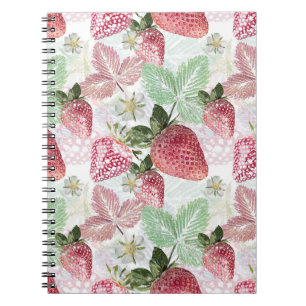 Strawberry, berry, red, fresh, ripe, sweet, food, notebook