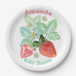 Strawberry, berry, red, fresh, ripe, sweet, food, paper plate