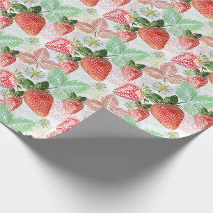 Strawberry, berry, red, fresh, ripe, sweet, food, wrapping paper