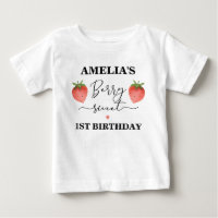 Strawberry Berry sweet 1st birthday t-shirt