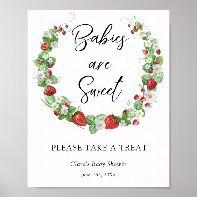 Strawberry Berry Sweet | Babies Are Sweet Poster (Front)