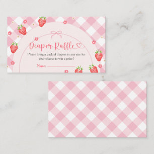 Strawberry Berry Sweet Baby Girl Baby Shower Enclosure Card
