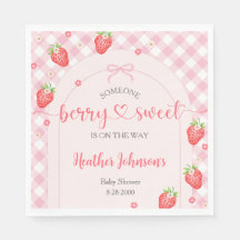 Strawberry Berry Sweet Baby Girl Baby Shower