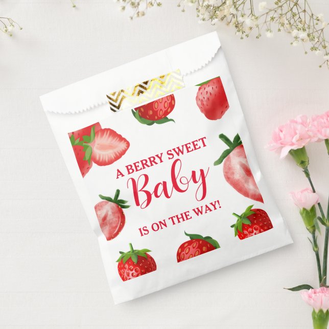 Strawberry Berry Sweet Baby shower  Favour Bag (Sealed)