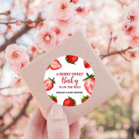 Strawberry Berry Sweet Baby shower On the way 
