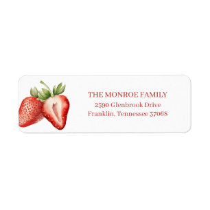 Strawberry Berry Sweet Baby Shower Return Address Label