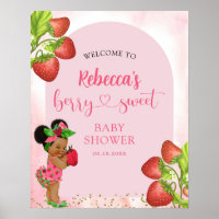 Strawberry Berry Sweet Baby Shower Welcome