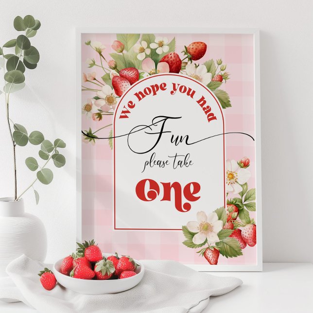 Strawberry Berry sweet birthday favours Poster (Creator Uploaded)
