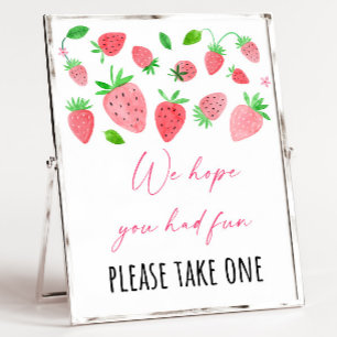 Strawberry Berry Sweet Birthday Party Favour Sign