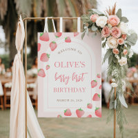 Strawberry Berry Sweet Boho Welcome Sign
